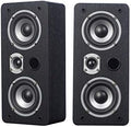 DYNAVOICE Magic LCR-4 pareja de altavoces HiFi - Potencia máxima de 100 W y diseño compacto - Montaje en pared o techo - Madera negra para frontal central y surround