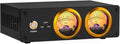 Medidor VU analógico profesional dual - Indicador de nivel de audio HiFi - Brillo RGB ajustable - Entradas RCA AUX estéreo y micrófono para cine en casa y estudio