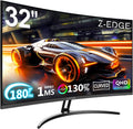 Z Edge monitor gaming curvo - Pantalla QHD de 32 pulgadas y 165 Hz - Panel VA 1500R con respuesta de 1 ms - FreeSync RGB y conexiones HDMI DisplayPort