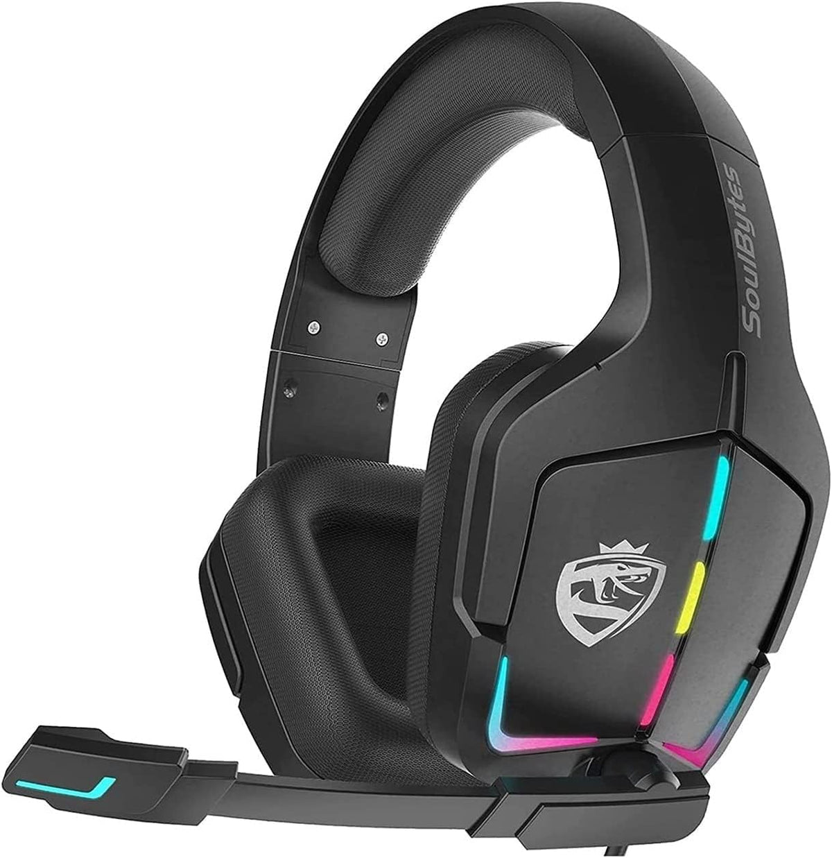 Auriculares gaming 7.1 con micrófono - Compatibles con Xbox One PS3 PS4 PS5 y PC - Conexión USB cableada con control de volumen - Luz LED y estructura de plástico
