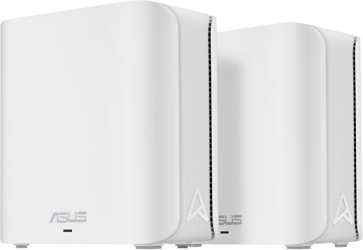 ASUS ZenWiFi BD4 sistema Mesh WiFi 7 - Doble banda con velocidad de hasta 3600 Mbps - Cobertura aproximada de 470 m2 - Pack de dos unidades con puertos 2.5G