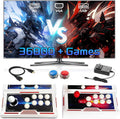 Consola retro 3D 36800 en 1 - HD 1280 x 720 para TV PC y proyector - WiFi Bluetooth con mandos inalámbricos - Para 3 o 4 jugadores con guardar cargar y pausar
