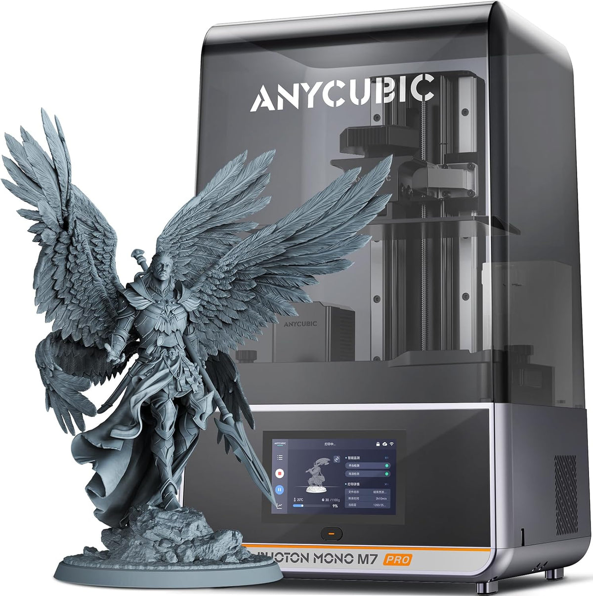 ANYCUBIC Photon Mono M7 Pro Impresora 3D Resina 14K - LCD Monocromo 10,1 Pulgadas con LighTurbo 3.0 y Control de Temperatura - Impresión Rápida 170 mmh Volumen 223 x 126 x 230 mm