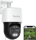 Reolink TrackMix PoE cámara PTZ exterior - Resolución 4K de 8 MP y doble lente - Zoom híbrido 6X con seguimiento automático - Audio bidireccional y ONVIF