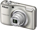Nikon COOLPIX A10 Cámara compacta - Sensor CCD con zoom óptico 5x y focal máxima de 130 mm - Formato JPEG y control automático - Plata para fotografía cotidiana y viajes