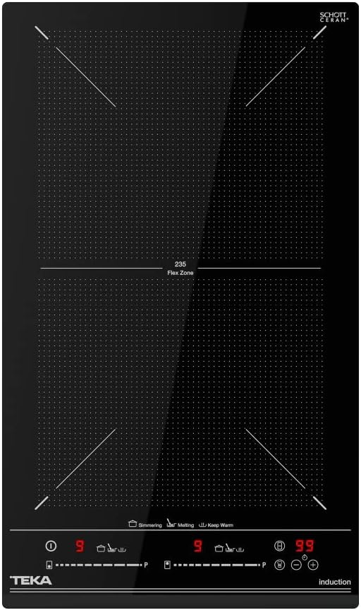 Teka IZF 32400 MSP placa modular de inducción - Tres zonas con dos áreas Flex - Anchura de 30 cm y MultiSlider - Power Plus Fast Click y bloqueo de seguridad
