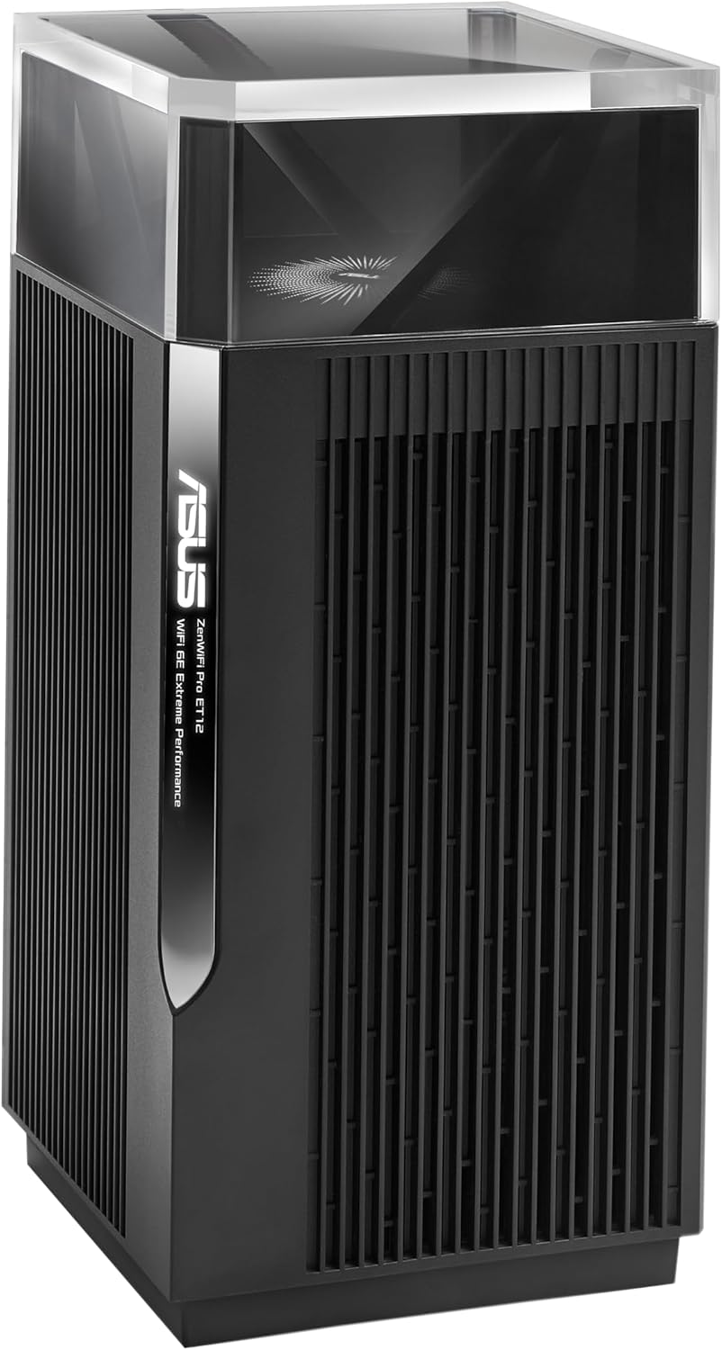Sistema Mesh ASUS ZenWiFi Pro ET12 - una unidad WiFi 6E AXE11000 tribanda - cobertura de hasta 3000 pies cuadrados - banda 6 GHz AiMesh y puertos duales 2,5G