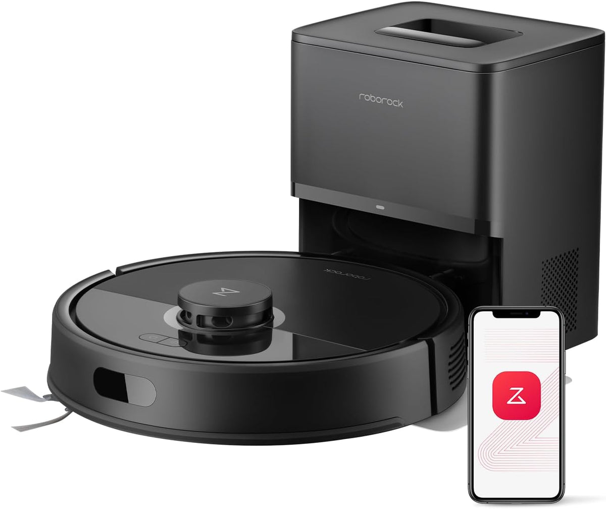 Roborock Q7 L5 Robot Aspirador y Fregador Negro - Succión 8000Pa - Autovaciado 7 Semanas con Navegación LiDAR y Sistema Antienredos
