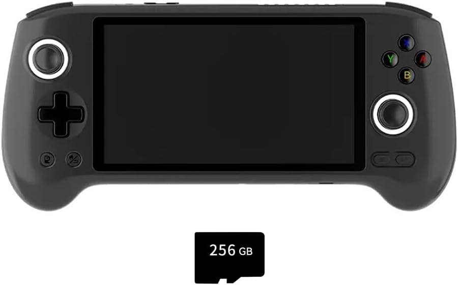 ANBERNIC RG556 Consola portátil retro - Pantalla de 5,48 pulgadas con 8000 juegos clásicos - Sistema Android para juego portátil - Diseño compacto de 22,3 x 9 x 1,5 cm para niños y adultos