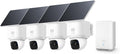 eufy Security SoloCam E30 pack de cuatro cámaras - Resolución 2K y panorámica de 360 grados - Energía solar con seguimiento mediante IA - Compatible con HomeBase S380