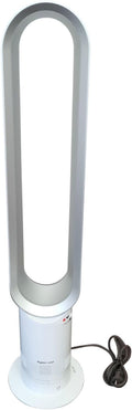 Dyson Cool AM07 ventilador de torre - Diseño sin aspas blanco y plateado - Formato de suelo para sala de estar - Medidas de 12.7 x 22.9 x 86.4 cm