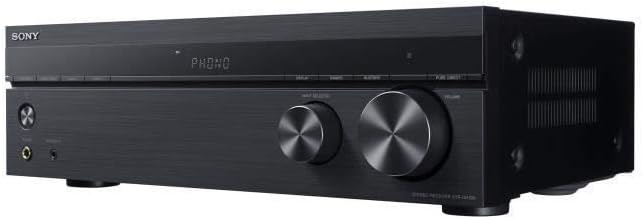 Sony STR-DH190 receptor estéreo Bluetooth - Entrada phono para tocadiscos - Salida de audio estéreo para música doméstica - Controles por botón y acabado negro