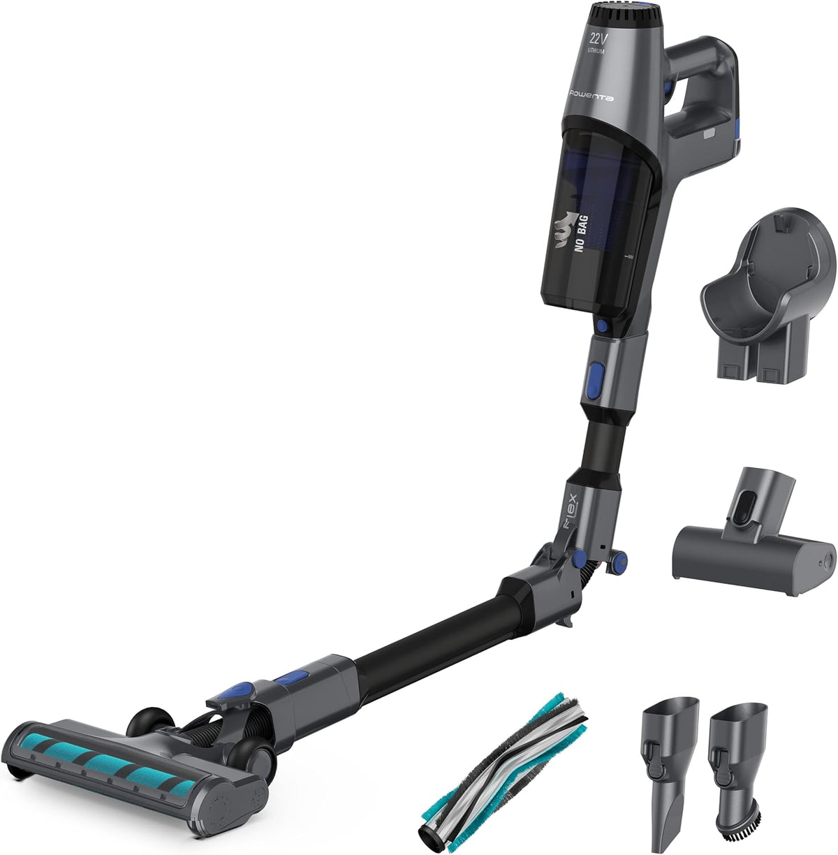 Aspiradora Rowenta X Pert 3.60 Flex RH6971 - diseño sin cable 3 en 1 - autonomía de 45 minutos con batería de litio - tubo flexible para limpiar del suelo al techo