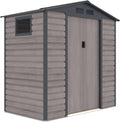 Gardiun Surrey Caseta Metálica de Jardín 2,71 m2 - Cobertizo Exterior de Acero con Ventana Lateral - Efecto Madera Veteada