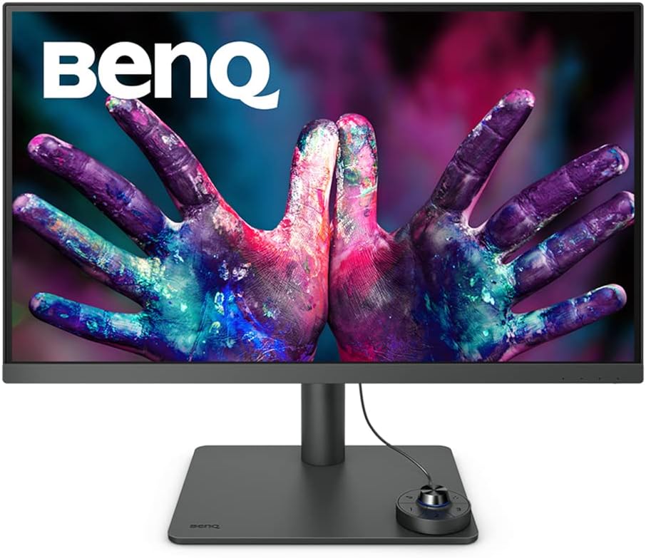 BenQ PD2705U monitor profesional - Pantalla IPS 4K UHD de 27 pulgadas con tecnología AQCOLOR - USB C con carga y función KVM - HDMI DisplayPort y altura ajustable