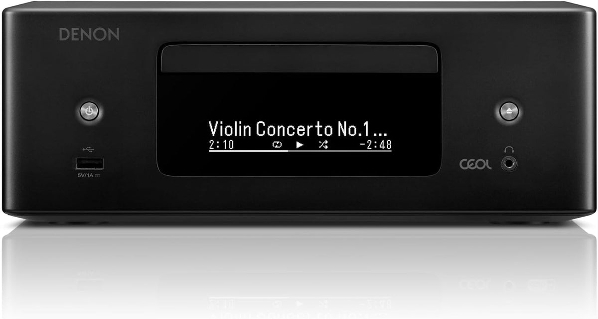 Denon RCD N12DAB sistema HiFi compacto - Amplificador estéreo con reproductor de CD y radio - HEOS Multiroom Bluetooth WiFi y AirPlay 2 - HDMI óptico y control por voz