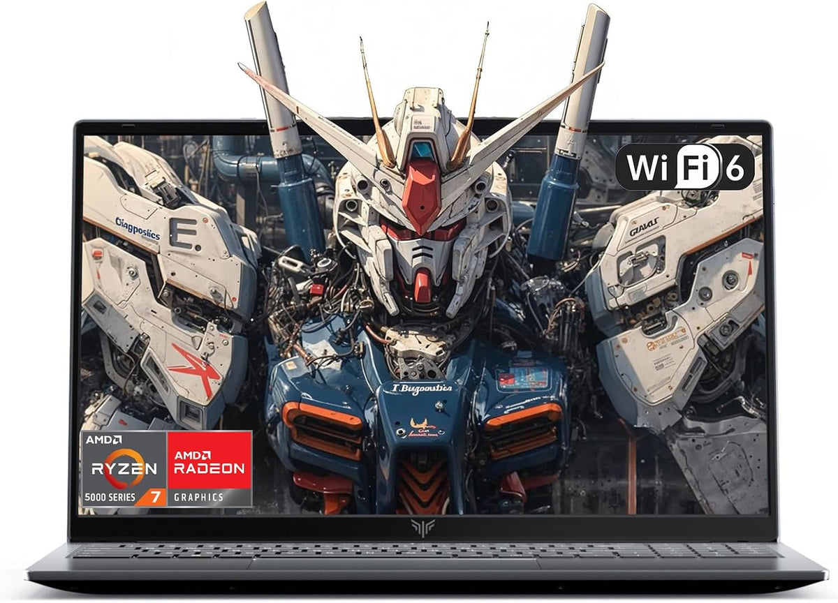 ACEMAGIC AX16PRO Portátil 15,6 pulgadas - AMD Ryzen 7 7730U hasta 4,5 GHz con 16 GB RAM - SSD de 512 GB ampliable hasta 4 TB - WiFi 6 Bluetooth 5.2 USB C y cuerpo metálico