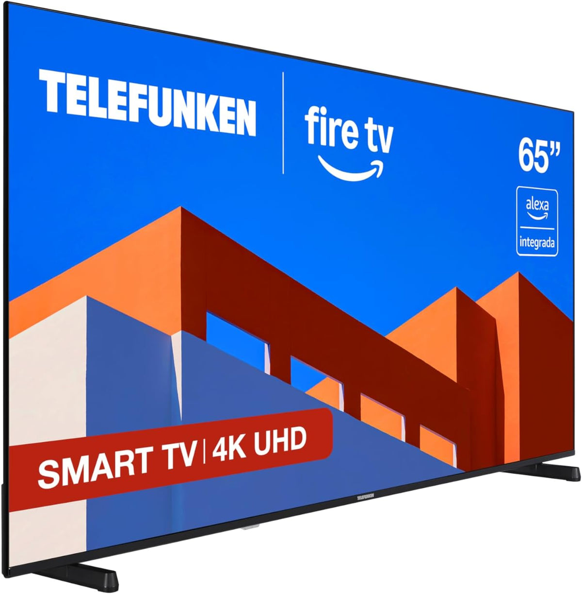 Telefunken 65FTV825 Smart TV 65 pulgadas - 4K UHD LED con HDR10 y MEMC - Fire OS con Alexa y Apple AirPlay - Dolby Atmos Bluetooth WiFi HDMI y USB