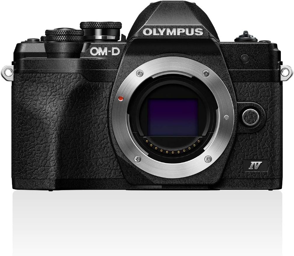 Olympus OM-D E-M10 Mark IV Cámara Micro Four Thirds - Sensor CMOS de 20 MP con estabilización en 5 ejes - Vídeo 4K y visor electrónico - WiFi y enfoque automático para fotografía