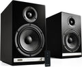 Audioengine HD6 Altavoces inalámbricos HiFi 150 W - DAC USB de 24 bits y amplificador analógico integrados - Bluetooth aptX HD con entradas óptica RCA y 3,5 mm - Negro de madera para sobremesa