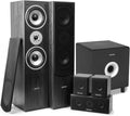 Fenton Sistema de cine en casa 5.1 - Subwoofer activo de 200 W con altavoces frontales traseros y central - Sonido envolvente para TV películas y gaming - Diseño con rejillas extraíbles