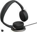 Jabra Evolve2 65 Flex MS auriculares profesionales - Diseño supraaural plegable en color negro - Cancelación híbrida y micrófono - USB C y carga inalámbrica