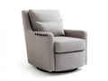 Sillón de tela 94x90x102 cm - gris claro y negro - reclinable para salón