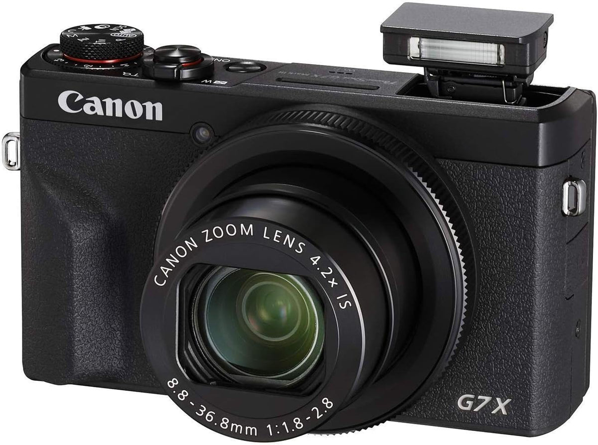 Canon PowerShot G7 X Mark III cámara compacta - Sensor CMOS y archivos JPEG RAW - Zoom óptico 4,2x y estabilización óptica - Distancia focal hasta 100 mm negra
