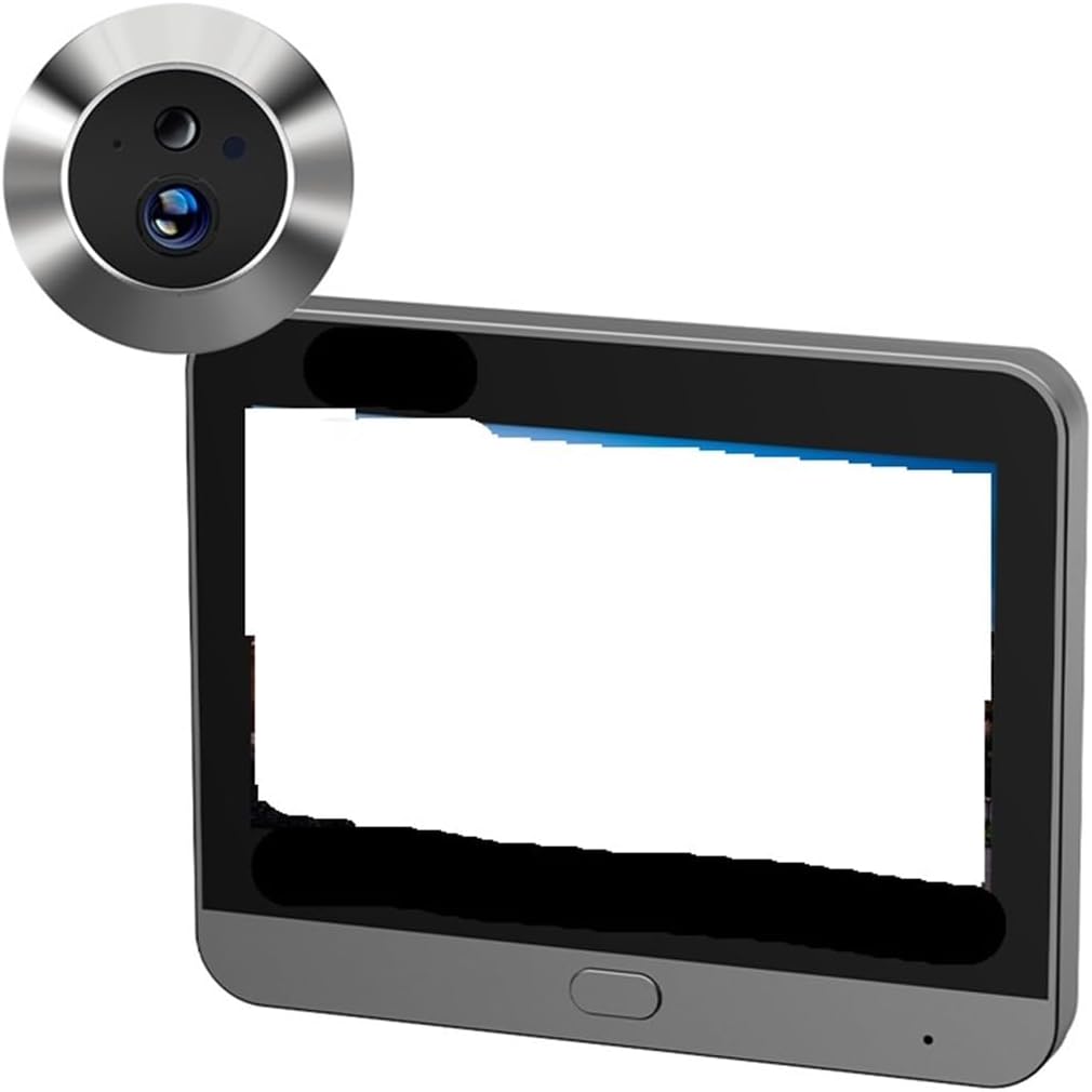 Timbre con vídeo OPTEPYOE - pantalla de 4,3 pulgadas para mirilla digital - funcionamiento mediante batería - cámara de 1024p y conexión Bluetooth