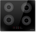Placa de inducción NOXTON - ancho de 60 cm con 4 zonas y potencia de 7200 W - 9 niveles y función Boost - bloqueo infantil y apagado automático
