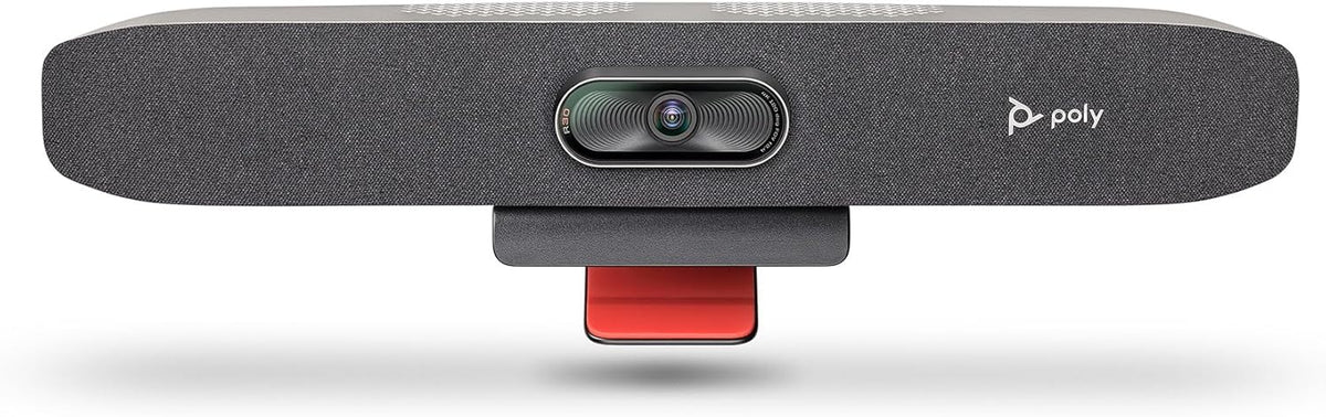 Polycom Studio USB barra de vídeo y sonido - Micrófono integrado para videoconferencia - Conexión USB tipo C para ordenador - Diseño negro compacto de 1 kg