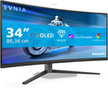 Monitor gaming Philips Evnia 34M2C6500 de 34 pulgadas - panel QD OLED UWQHD curvo - 175 Hz y respuesta de 0,03 ms - HDR True Black FreeSync Pro y G Sync