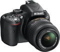 Nikon D5100 Cámara réflex digital - Sensor CMOS de 16,2 MP con objetivo AF S DX 18 a 55 mm VR F3.5 a F5.6 - Vídeo Full HD y estabilización óptica - Negra con pantalla articulada