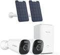 Reolink Argus Eco Ultra kit de 2 cámaras - Resolución 4K y visión nocturna en color - Home Hub con almacenamiento central - Paneles solares y WiFi para exterior