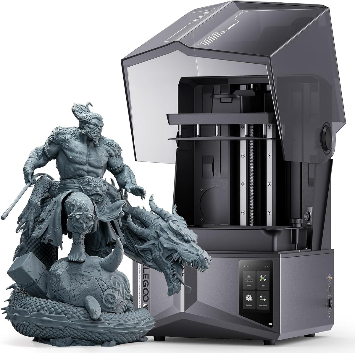 ELEGOO Saturn 4 Ultra Impresora 3D Resina LCD 12K - Nivelación Automática Inteligente con Pantalla Monocromo 10 Pulgadas - Impresión MSLA Rápida 150 mmh Volumen 218,88 x 122,88 x 220 mm
