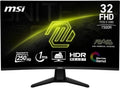 Monitor gaming curvo MSI MAG 32C6X de 31,5 pulgadas - resolución Full HD 1920 x 1080 - panel mate 1500R con 250 Hz y 1 ms - HDMI DisplayPort y acabado negro
