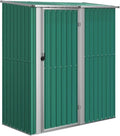 vidaXL Caseta de Jardín para Electrodomésticos Verde - Cobertizo Exterior de Acero Galvanizado 180,5 x 97 x 209,5 cm - Almacenamiento Resistente al Agua