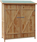 Cobertizo XXL de Jardín de Madera Marrón - Caseta Exterior de Almacenamiento - Armario para Herramientas y Accesorios de Patio