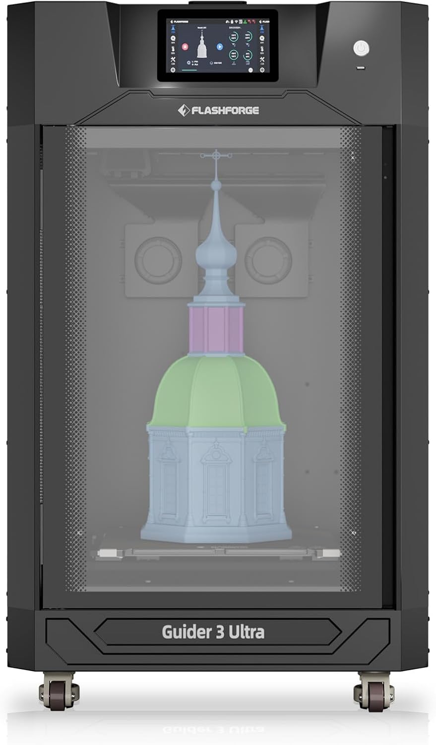 FLASHFORGE Guider 3 Ultra Impresora 3D Profesional - Nivelación Automática Completa con Cámara HD Integrada - Velocidad 500 mmss Volumen 330 x 330 x 600 mm
