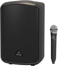 Behringer EUROPORT MPA200BT sistema de sonido portátil - Bluetooth y batería con 2 canales - Compatible con micrófono portátil MP3 smartphone y tablet - Montaje en poste negro