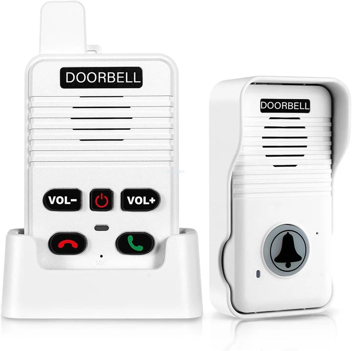 Timbre intercomunicador OPTEPYOE - comunicación Full Duplex - alcance de hasta 500 metros - acabado blanco con conexión Bluetooth para habitaciones