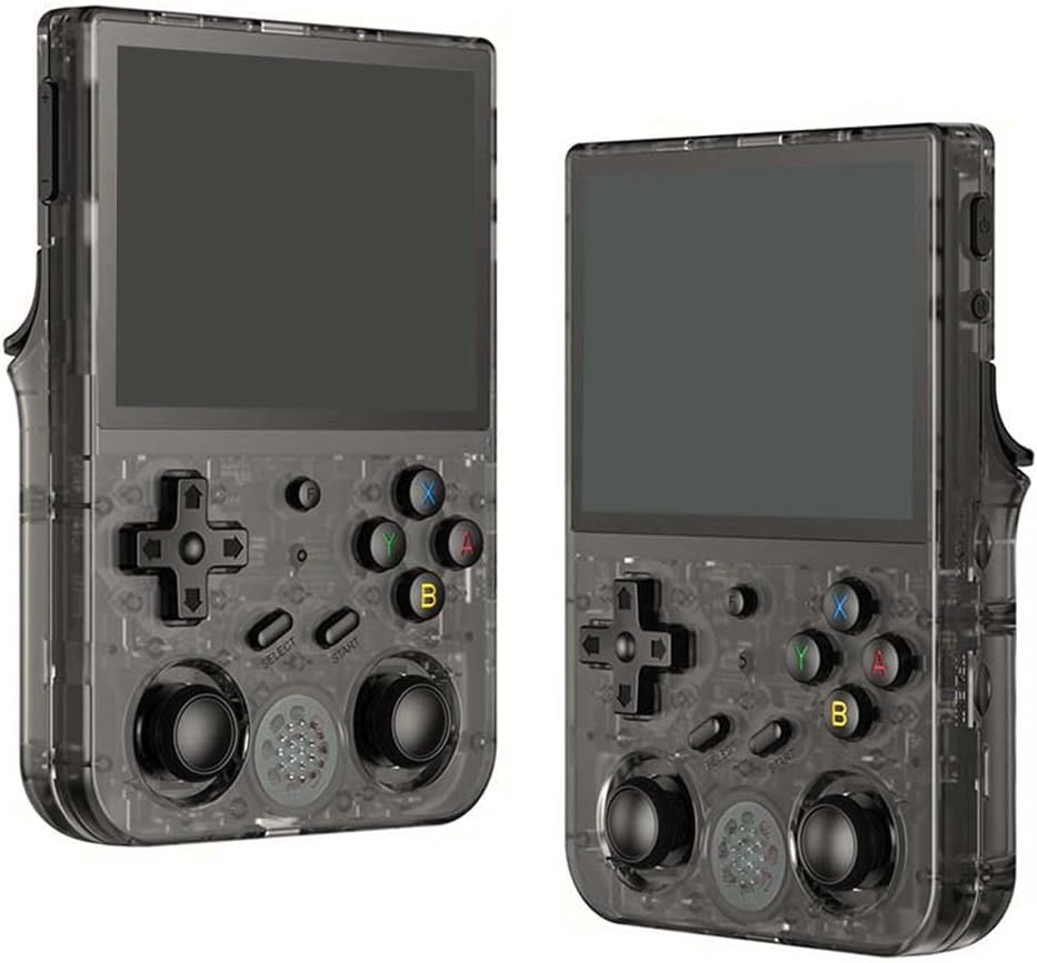 AMOC RG353V Consola portátil retro - Pantalla IPS de 3,5 pulgadas con sistema dual - 35000 juegos integrados - Memoria de 16 GB y 256 GB en formato compacto de 180 g
