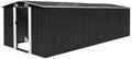 BaraSh - Caseta de jardín metálica 257 x 580 x 181 cm - Acero con marco galvanizado - Cobertizo exterior antracita con puertas correderas dobles