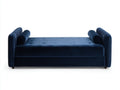 Banco cama tapizado 200x86x72 cm - azul marino - para dormitorio con superficie capitoné