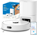Tapo RV30 MAX Plus Robot Aspirador 5300Pa Blanco - Navegación Láser LiDAR - Base Autovaciado Limpieza 4 en 1 con App y Control Voz