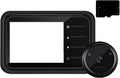 OPTEPYOE videoportero con visión nocturna - Pantalla LCD HD de 2.4 pulgadas y ángulo de 120 grados - Para puertas de 35 a 110 mm - Tarjeta de memoria de 32 GB