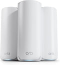 Sistema WiFi Mesh NETGEAR Orbi 870 RBE873 - router y 2 satélites WiFi 7 tribanda - cobertura de hasta 600 metros cuadrados - conexión para 150 dispositivos y puerto 2,5G