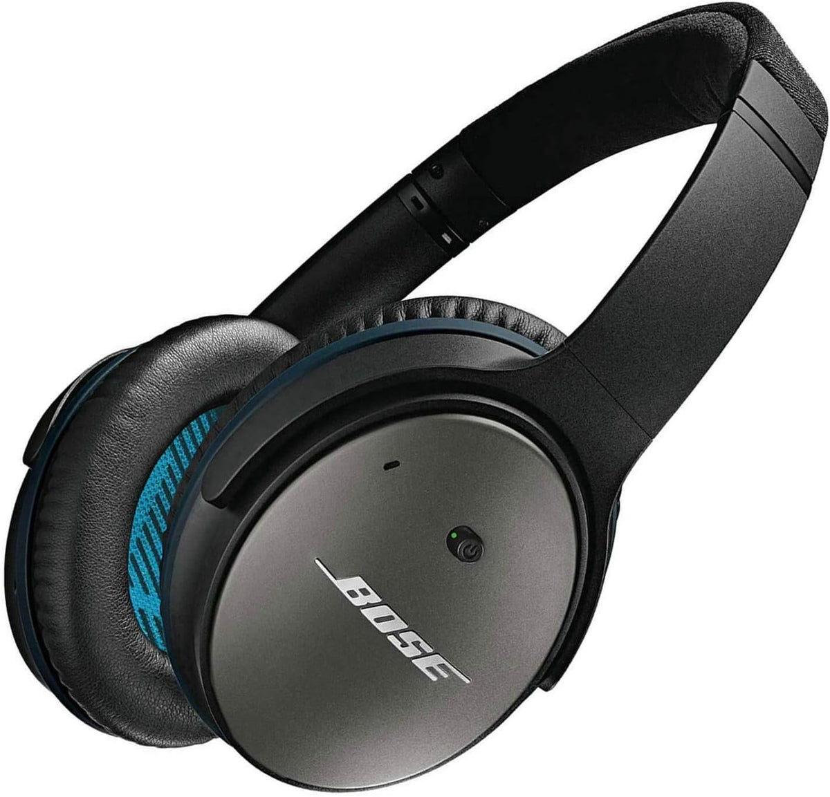 Bose QuietComfort 25 auriculares - Diseño circumaural cerrado en color negro - Cancelación activa de ruido para dispositivos Apple - Conexión de 3.5 mm y funda