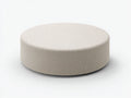 Reposapiés redondo tapizado 100x100x35 cm - beige arena - estilo minimalista para salón