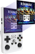 LYEAA consola retro portátil Linux - Pantalla IPS HD de 4 pulgadas - 22000 juegos integrados - Sistema de código abierto en acabado blanco para entretenimiento portátil